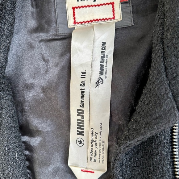 Khujo Original Ivy Jacket Asymetrical Exposed Zip Belted Black Size Small - Picture 14 of 16